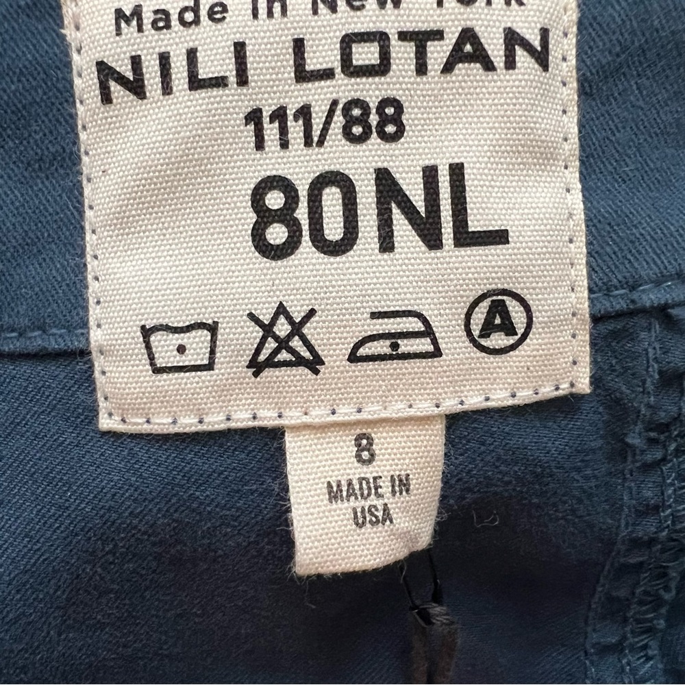 NWT nili lotan cropped military pant teal blue size 8 - Picture 7 of 8